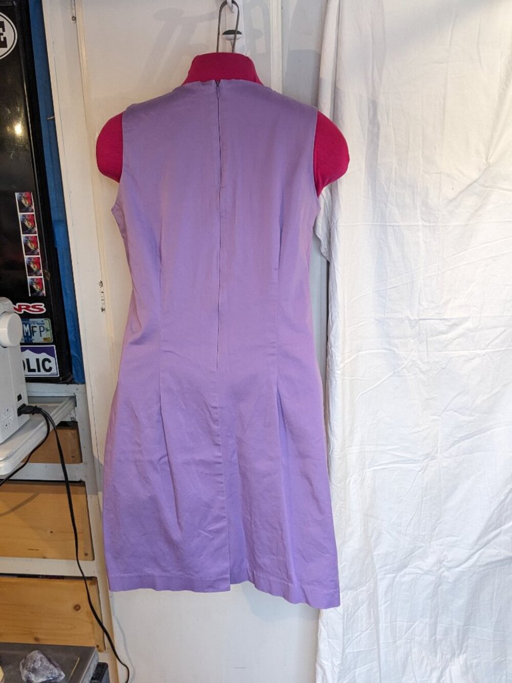 J.W. Treci Purple Sheath Dress Sz 12 - Picture 3 of 6
